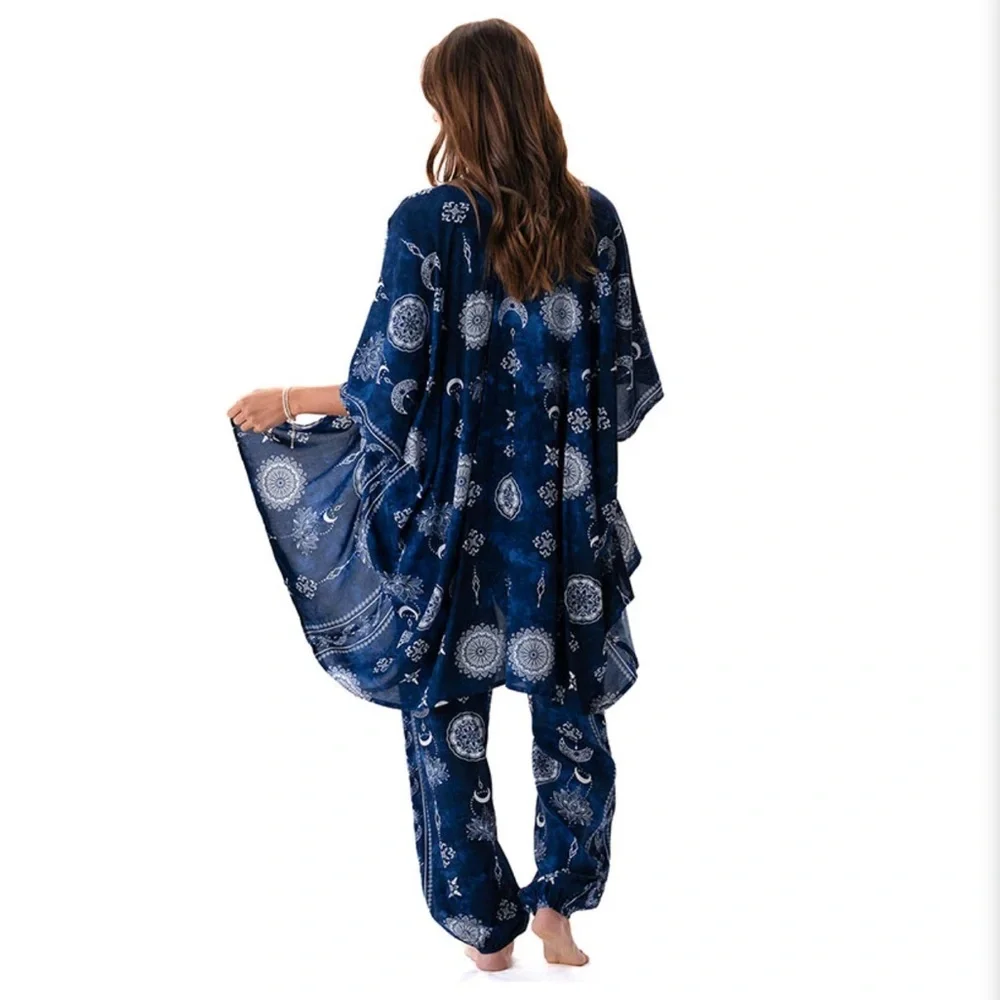 Lotus & Luna Nightfall Blue Lotus Moon Lounge Set